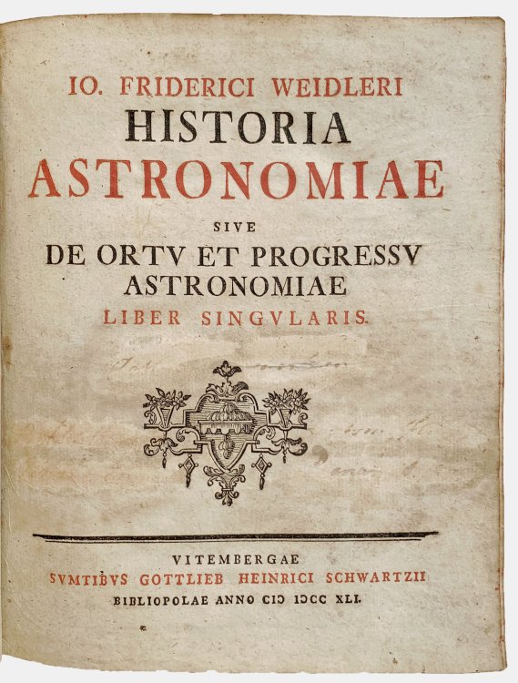 Historia astronomiae; sive, De ortu et progressu astronomiae, liber singularis.