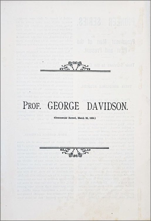 Prof. George Davidson.