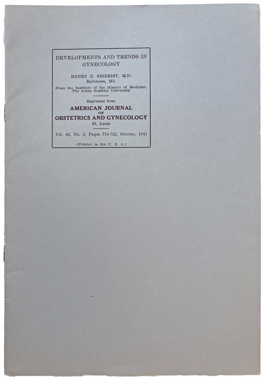 Developments and Trends in Gynecology.