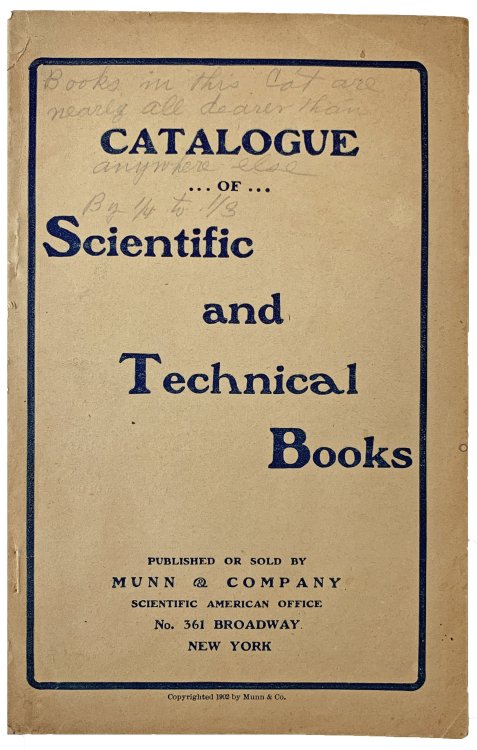 Catalogue of Scientific and Technical Books.