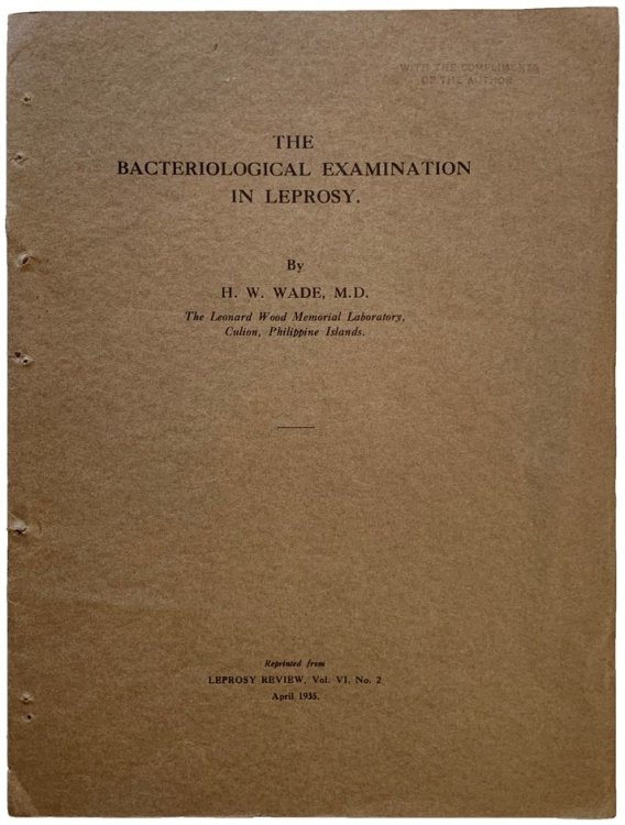 'The Bacteriological Examination in Leprosy.'