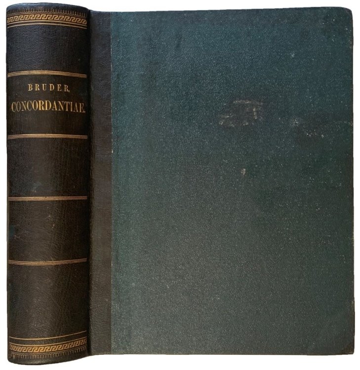 [Greek: TAMIEION TON TES KAINES DIATHEKES LEXEON] Sive Concordantiae omnium vocum Novi Testamenti Graici, primum ab Erasmo Schmidio editae, nunc secundum critices et hermeneutices nostrae aetatis rationes ememdatae auctae meliori ordine dispositae cura Caroli Hermanni Bruder. Editio Stereotypa.