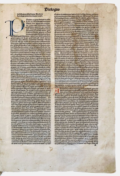 Biblia latina (cum postillis Nicolai de Lyra et expositionibus Guillelmi Britonis in omnes prologos S. Hieronymi et additionibus Pauli Burgensis replicisque Matthiae Doering). Add: Nicolaus de Lyra: Contra perfidiam Judaeorum.