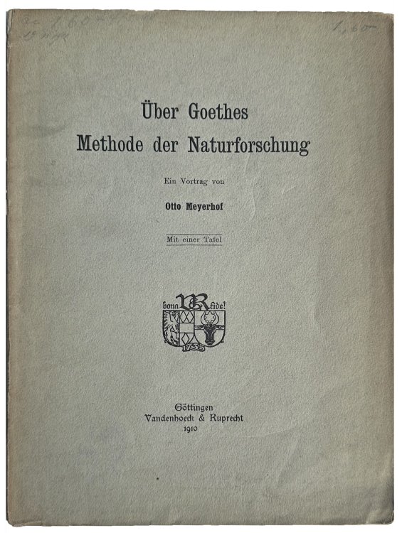 Uber Goethes Methode der Naturforschung.