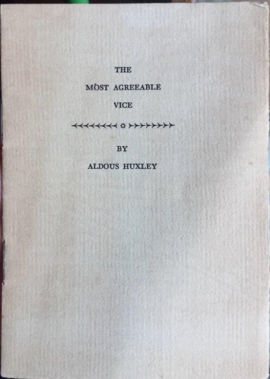 Image for The Most Agreeable Vice. The Most Agreeable Vice.