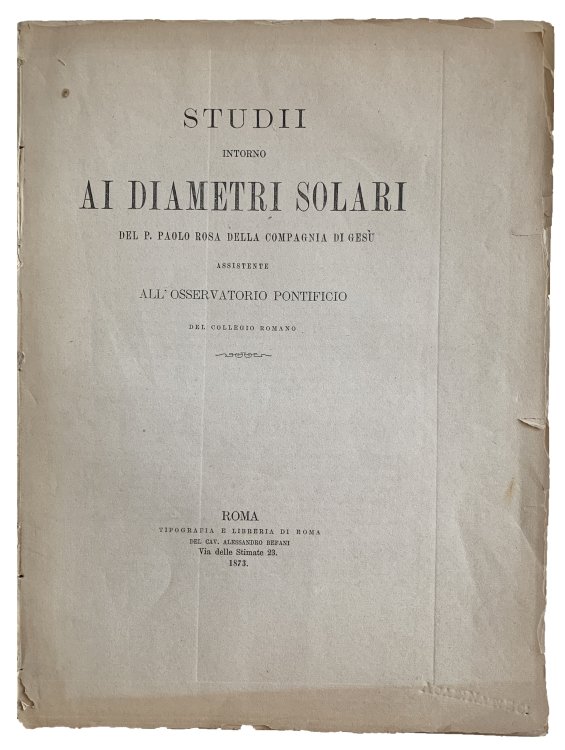 Image for Studii intorno ai diametri solari. Studii intorno ai diametri solari.