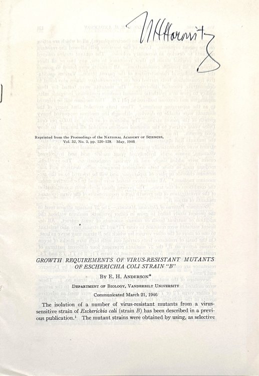 [Group of 4 offprints]. Includes: ANDERSON. 