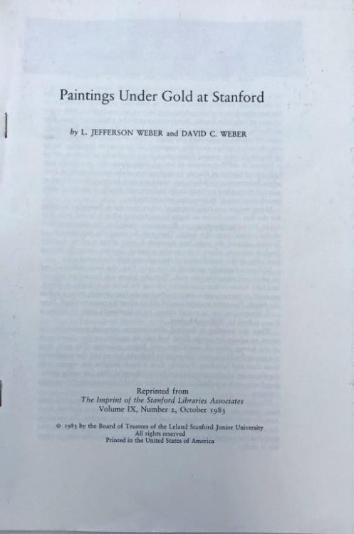 Paintings Under Gold at Stanford.