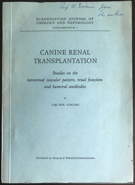Canine renal transplantation. Studies on the intrarenal vascular pattern, renal function and humoral antibodies.