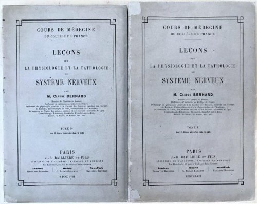 Lecons sur la Physiologie et la Pathologie du Systeme Nerveux.