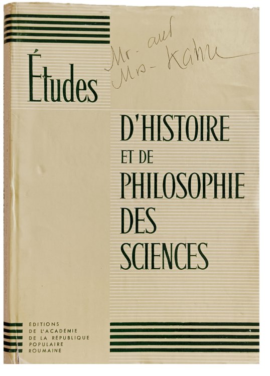 Etudes d'histoire et de philosophie des sciences.
