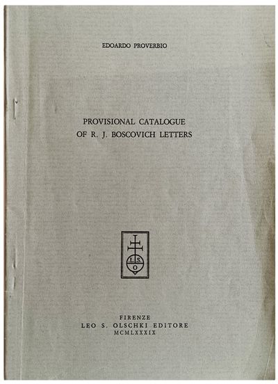 Provisional Catalogue of R.J. Boscovich Letters.