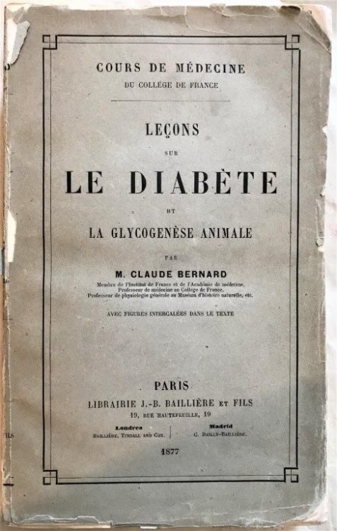 Lecons sur le diabete et la glycogenese animale.