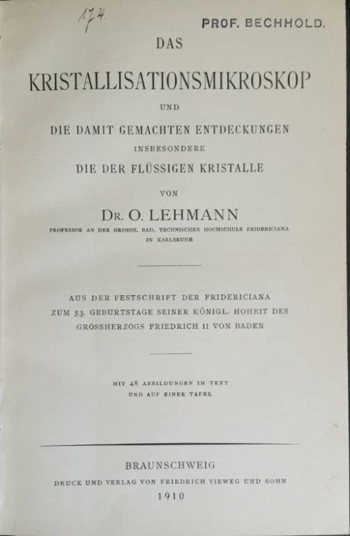 Das Kristallisationsmikroskop und die Damit Gemachten Entdeckungen insbesondere die der Flussigen Kristalle.