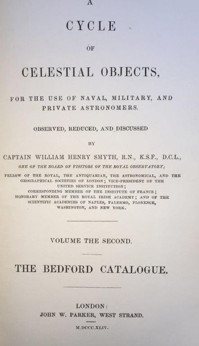 A Cycle of Celestial Objects for the Use of Naval, Military, and Private Astronomers. Volume 1: Prolegomena; Volume II: The Bedford Catalogue.