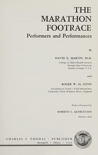 The Marathon Footrace: Performers and Performances