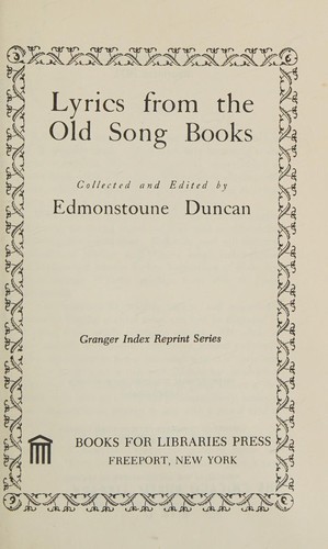 Lyrics from Old Song Books