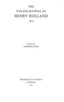 Image for The Iceland Journal of Henry Holland, 1810 (Hakluyt Society Second Series) The Iceland Journal of Henry Holland, 1810 (Hakluyt Society Second Series)