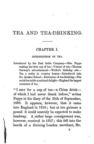 Tea and Tea Drinking