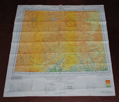 Jehol NK 50 & Shen-Yang (Mukden) NK 51. AAF Cloth Chart. Eastern Asia Series. AMS 5301. Evasion Map Scarf