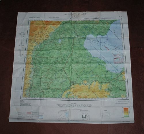 Pei-P'ing (Peking) NJ 50 & Ryojun NJ 51. AAF Cloth Chart. Eastern Asia Series. AMS 5301. Evasion Map Scarf
