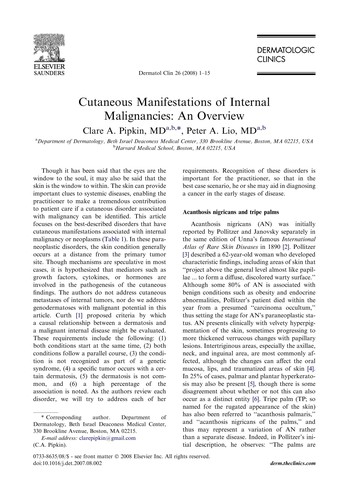 Internal Malignancy and The Skin: Paraneoplastic and Cancer Treatment-Related Cutaneous Disorders (Dermatologic Clinics Volume 26 Number 1 January 2008)