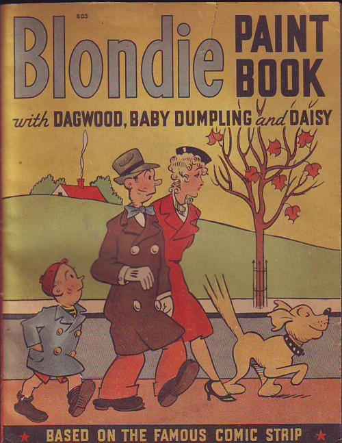 BLONDIE PAINT BOOK with Dagwood, Baby Dumpling and Daisy