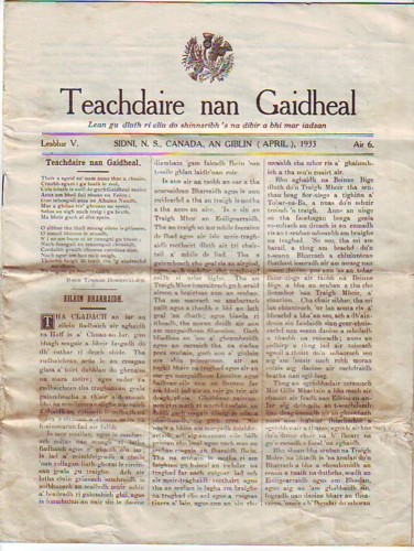 TEACHDAIRE NAN GAIDHEAL, An Giblin (April) 1933