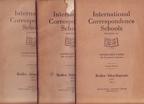 Boiler Attachments, Part 1, Part 2, & Part 3, Instruction Paper with Examination Questions