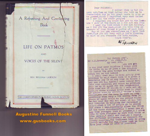 LIFE ON PATMOS and Voices of the Silent (signed letter laid in)