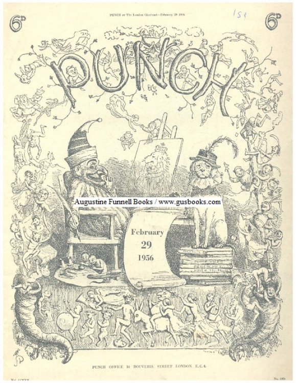 PUNCH, or The London Charivari (2 issues: December 31, 1931, No. 4721, Volume CLXXXI; and February 29, 1956, No. 6026, Volume CCXXX)