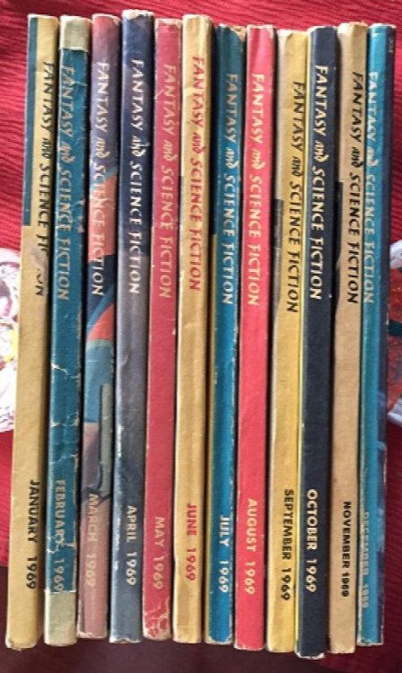 The Magazine of Fantasy and Science Fiction January through December 1969, (12 issues)
