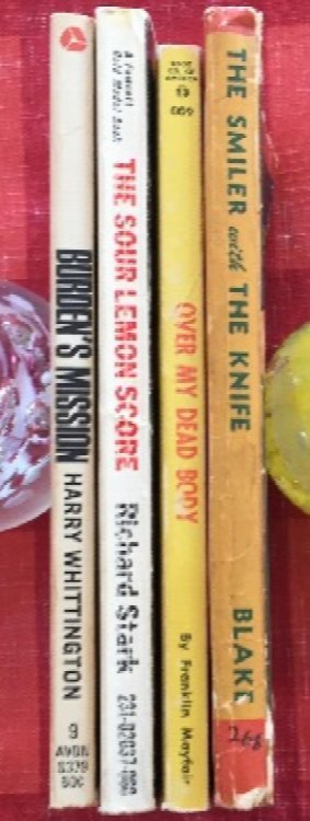 An AFB 4-book mystery multi-pack: The Smiler and the Knife, Over My Dead Body, The Sour Lemon Score, Burden's Mission