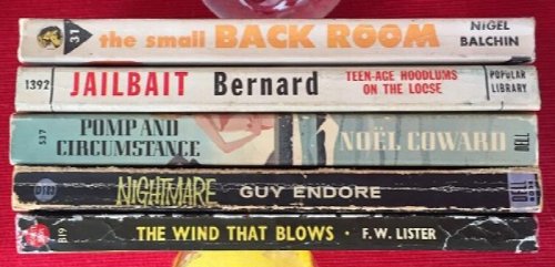 An AFB 5-book fiction multi-pack: The Small Back Room, Jailbait, Pomp and Circumstance, Nightmare, The Wind That Blows