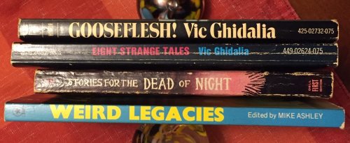 An AFB 4-book fantasy/horror/sf anthology multi-pack: Weird Legacies, Stories for the Dead of Night, Eight Strange Tales, Gooseflesh!