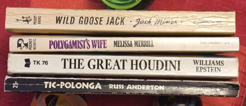 An AFB 4-book Auto/Biography multi-pack: Tic-Polonga, The Great Houdini, Polygamist's Wife, Wild Goose Jack