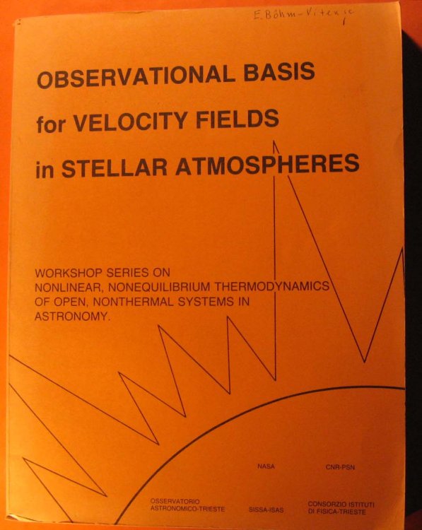 Observational Basis for Velocity Fields in Stellar Atmospheres: Trieste-workshop series on Nonlinear, Nonequilibrium Thermodynamics of Open, nonthermal Systems in Astronomy 1982 Workshop