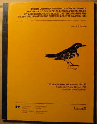 British Columbia Seabird Colony Inventory : report #3, census of glaucous-winged gulls, pelagic cormorants, black oystercatchers and pigeon guillemots in the Queen Charlotte Islands, 1986