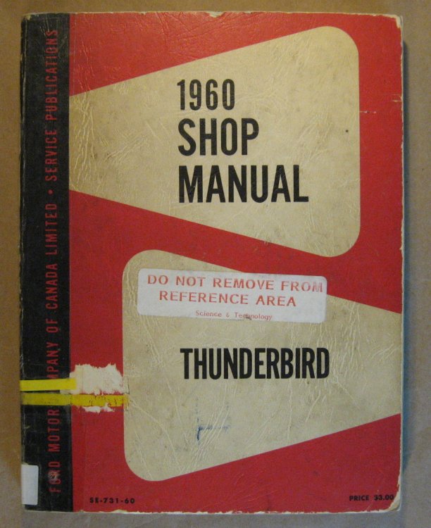 1960 Thunderbird Shop Manual