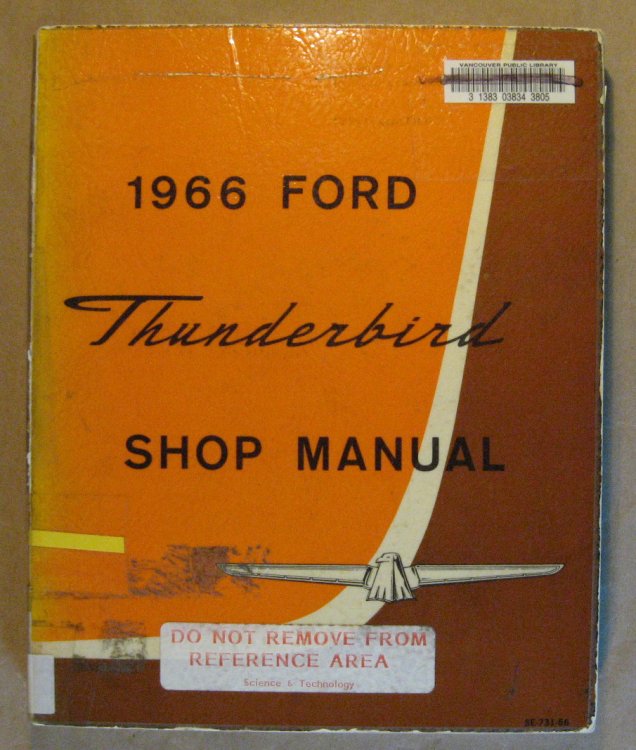 1966 Thunderbird Shop Manual