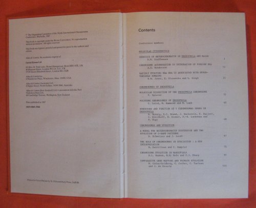 Chromosomes Today Volume 9: Proceedings of the Ninth International Chromosome Conference held in Marseille, France 18-21 June 1986