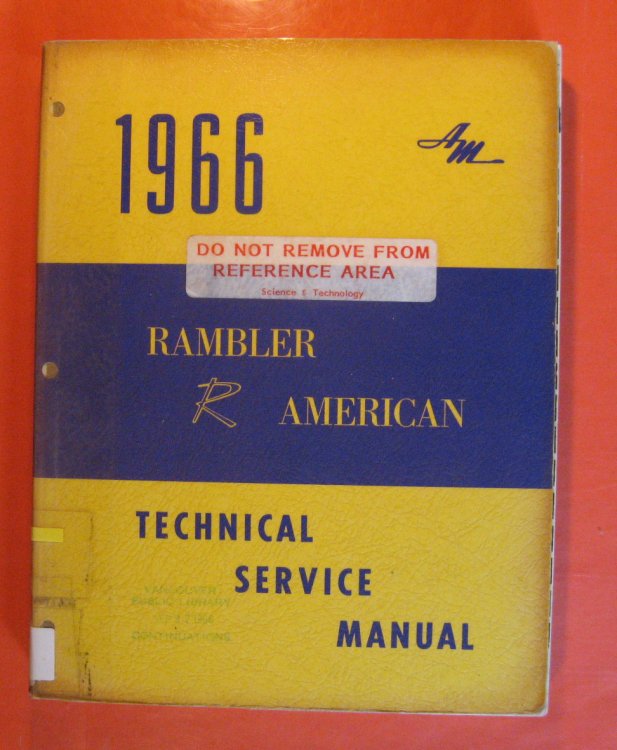 1966 Rambler American Technical Service Manual