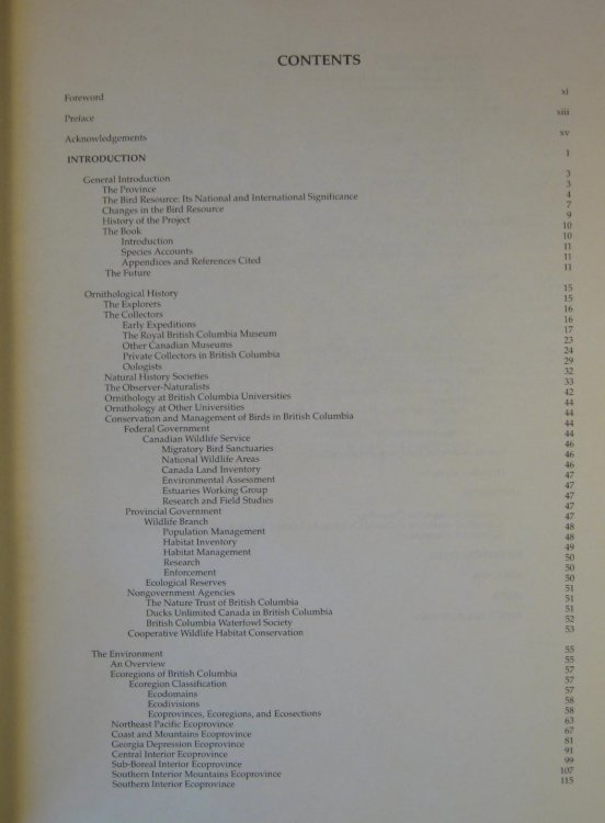 The Birds of British Columbia Volume One: Nonpasserines; Introduction, Loons Through Waterfowel