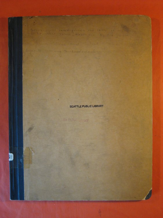 Report of the Alaska Agricultural College and School of Mines [Covering Archaeological Investigations and Excavations) Fourth Bering Sea - St. Lawrence Island Expedition 1933
