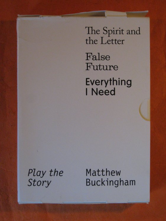 Play the Story; the Spirit and the Letter; False Future; Everything I Need (four books)