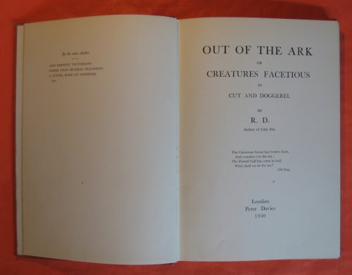 Out of the Ark or Creatures Facetious in Cut and Doggerel