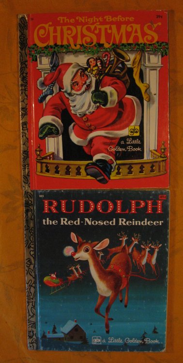 Two Little Golden Book Christmas Books