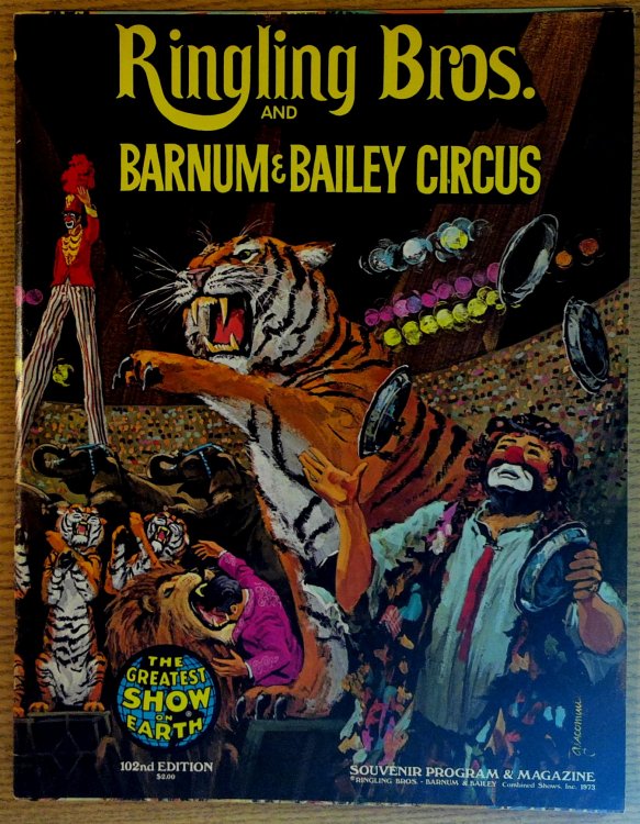 Ringling Bros. and Barnum Bailey Circus 102nd Souvenir Program and Magazine