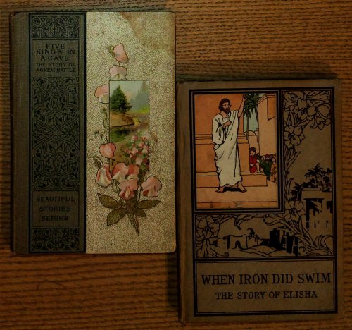 Altemus' Illustrated Beautiful Stories Series - Two Books: When Iron Did Swim, The Story of Elisha; Five Kings in a Cave, The Story of a Great Battle