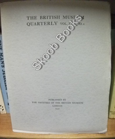 The British Museum Quarterly, Vol. XVII, No. 1, 1952